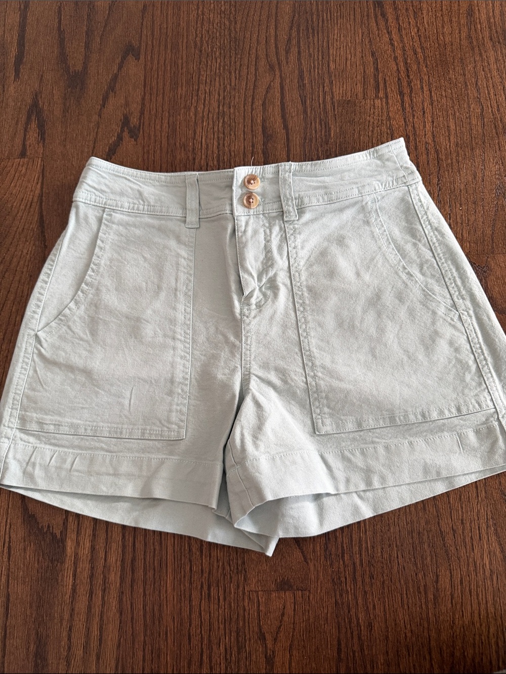 a new day Light Sage High-Rise Patch-Pocket Shorts